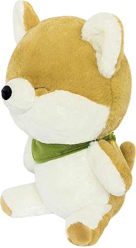 Miniatura 2 de FRANKIEZHOU Peluche Shiba Inu, animal de peluche de 10 pulgadas, marrón claro, juguete suave para niños, perro de peluche, almohada de abrazo,