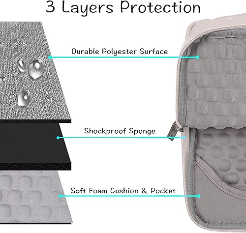 Miniatura 66 de MOSISO Funda para laptop de 13 pulgadas, 13 pulgadas con asa compatible con MacBook Air 13 M4 M3 M2 M1 2025-2018 / Pro 13 M2 M1 2025-2016, bolsa