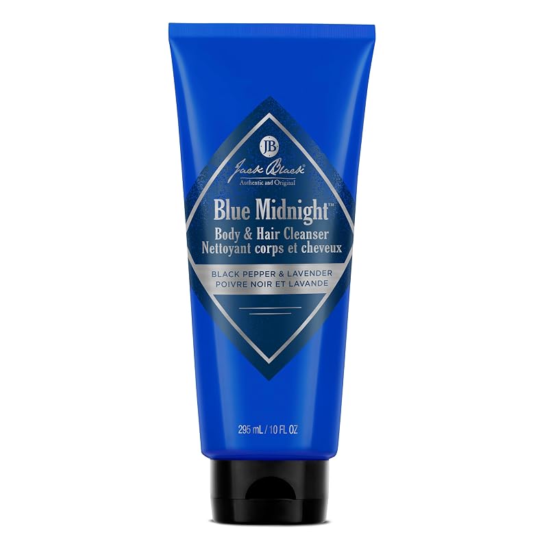 Sabonete líquido corporal e shampoo Jack Black Blue Midnight, sem sulfatos