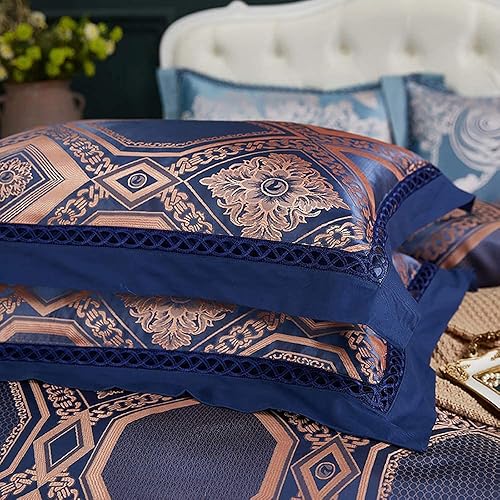 Miniatura 5 de Juego de ropa de cama con funda de edredón para el hogar/hotel, juego de ropa de cama tamaño King de 4 piezas, fundas de edredón dobles de algodón,