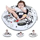 Baby Seat and Play Activity Center Ring,Soft Infant Seats for Sitting Up Chair 0-6 Months Newborns and Older Babies with Toys for Early Sensory Exploration and Motor Skill Development