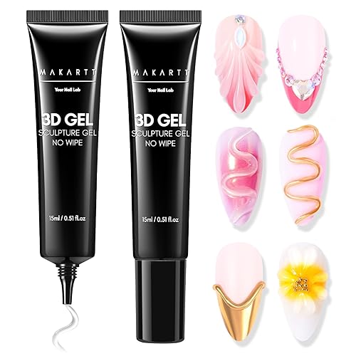 Vista 55 de Makartt Pegamento de uñas de gel: pegamento sólido para uñas a presión, necesita lámpara UV de gel 3D de 0.5 fl oz, herramientas multifuncionales