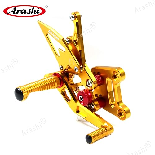 Miniatura 10 de Arashi (Versión 2.0) Reposapiés ajustables para Suzuki GSXR 600 750 2011-2023 Accesorios de motocicleta Reposapiés ajustables GSXR600 GSXR750 Negro