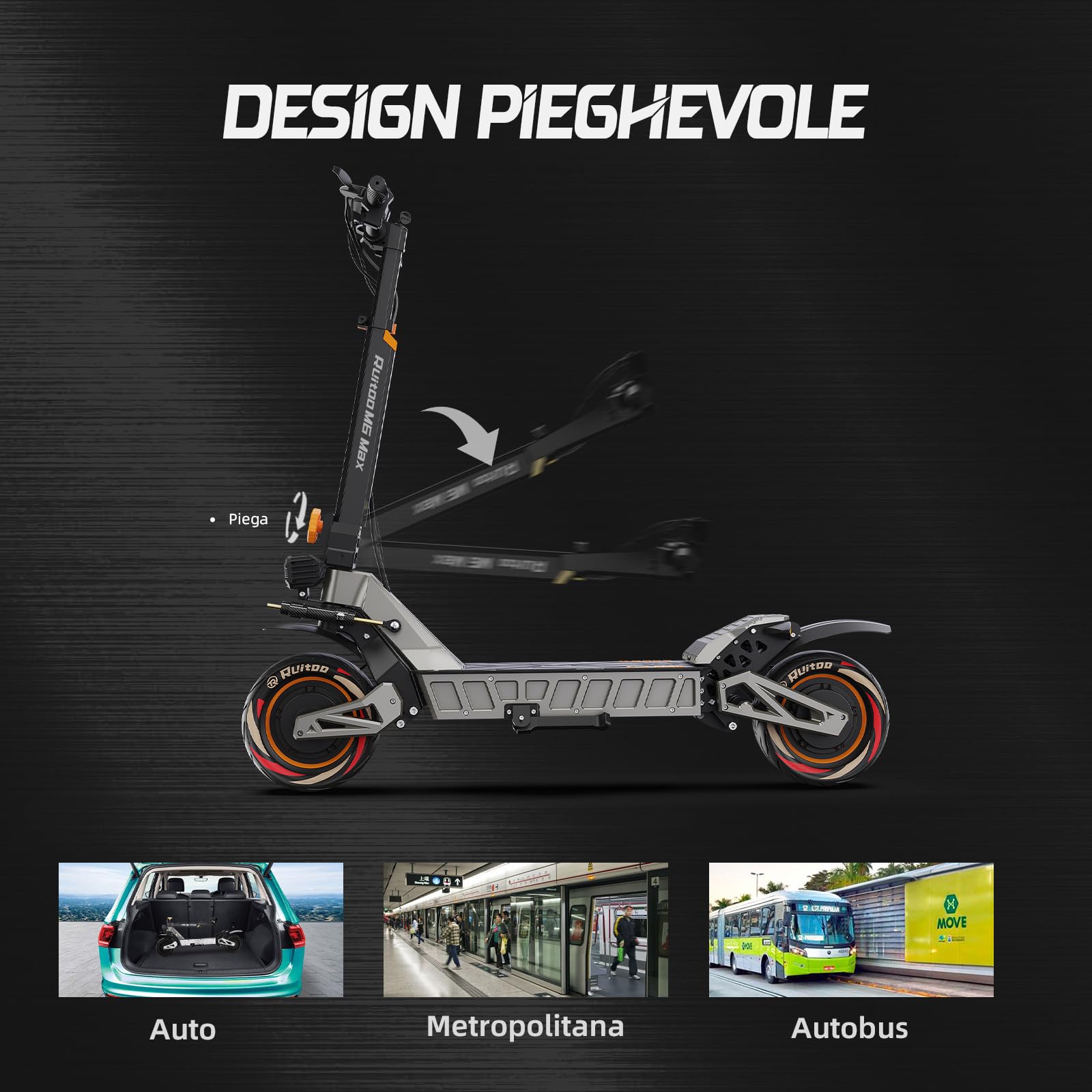 M6 Max Monopattino Elettrico, 2 Motori, Batteria 60V 20.8Ah, Portata Massima 60-70KM, Ammortizzatore Idraulico Ant., Luci LED Full, 3 Velocità, Ruote 11", 200KG, Display Intelligente