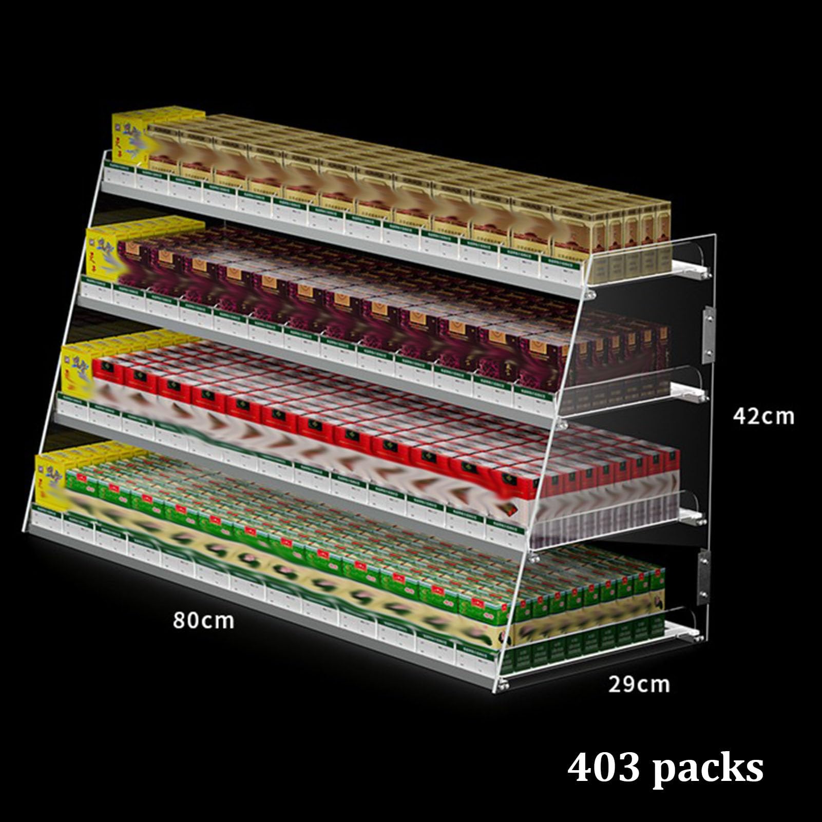 Wandmontierter Convenience Store Zigarettenregal，automatischer Zigarettenschieber-tablett-Tabak-ausstellungsstand，einzelhandelsgeschäft Acryl Auto Push Zigarettenschachtel Rack