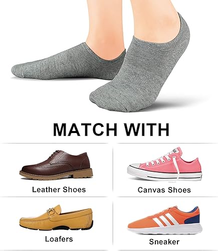 Vista 6 de wernies Calcetines invisibles para mujer, calcetines bajos antideslizantes planos, línea de barco 48 pares