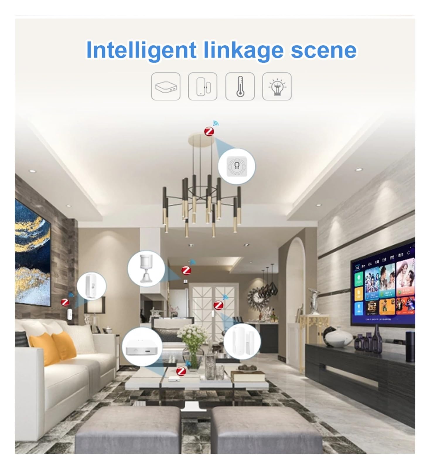 Alarmas De Puerta, Tuya-Sensor inteligente ZigBee for puerta y ventana, detector inalámbrico de apertura y cierre de puerta, alarma por aplicación remota, funciona con Alexa Home Para La Seguridad Del