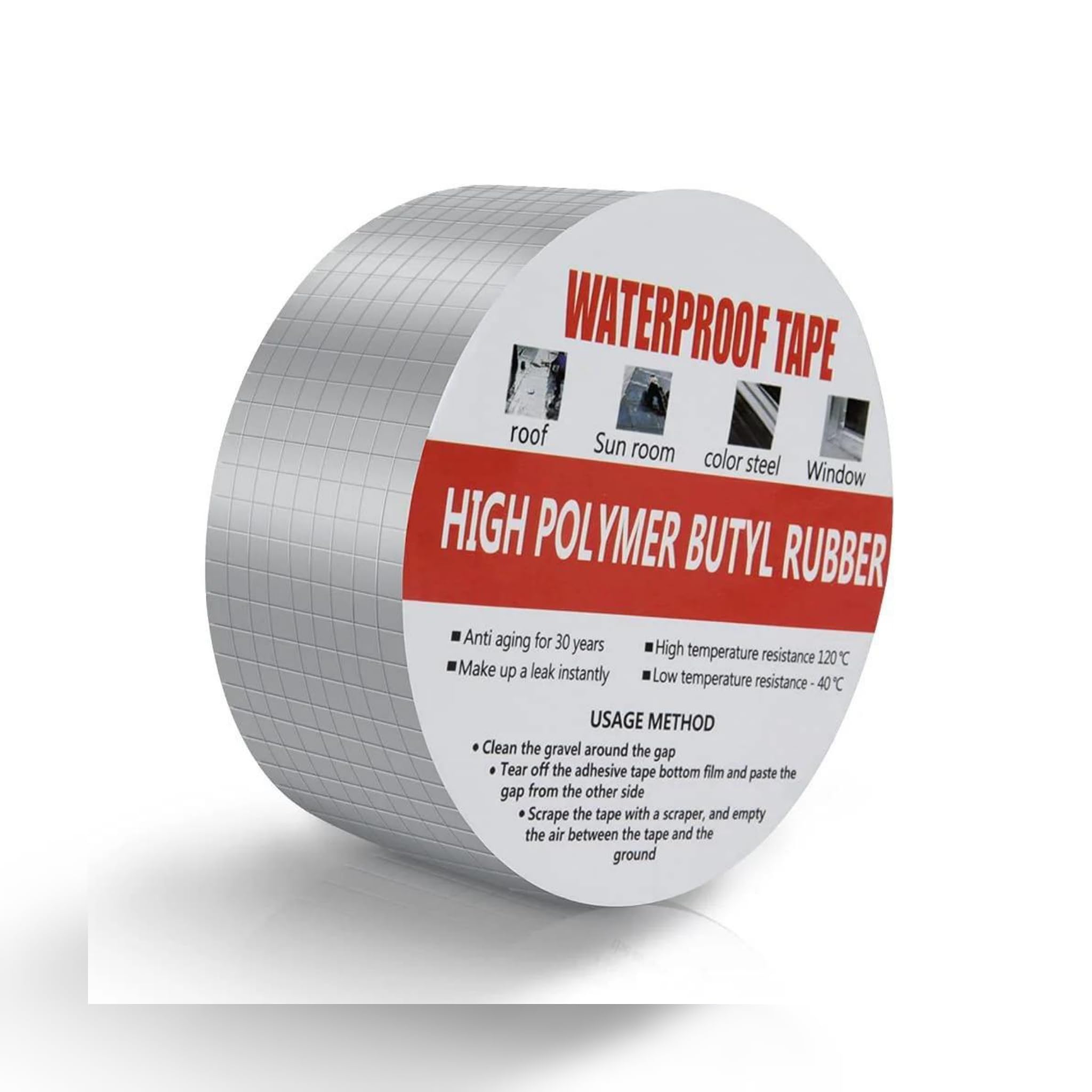 PURCHASE ZONE Leakage Repair Aluminium Waterproof Tape for Surface Crack, Roof, Pipe Repair Solution Aluminium Tape Waterproof Adhesive Tape for Plastic, Metal, Concrete Repair tape (5M*5CM) (B0BTYLFV1S) Amazon Price History, Amazon Price Tracker
