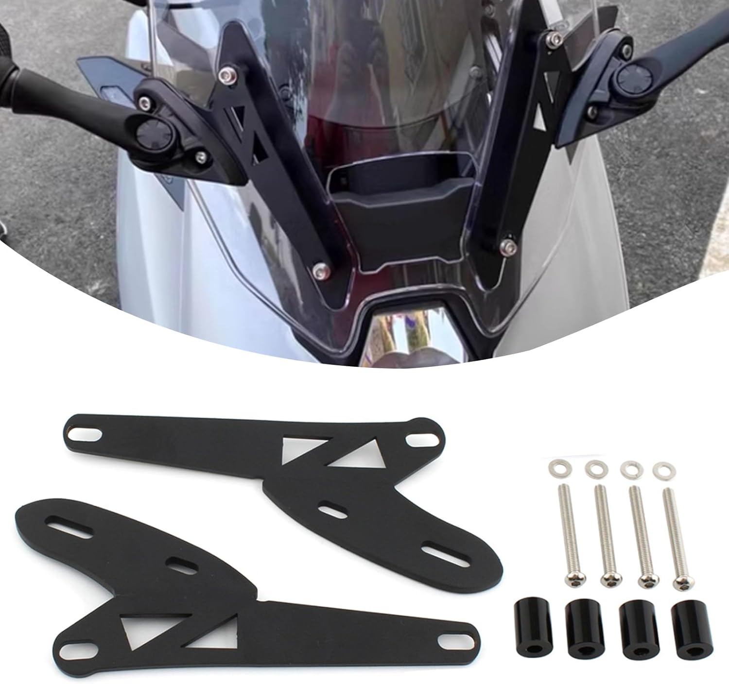 2Pcs Motorcycle Rearview Mirror Brackets Front Foldable Mirror Forward Moving Holder Brackets Compatible with Zontes 368E 350M 350D