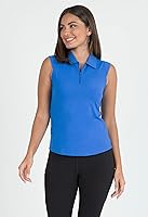 Vista 8 de IBKUL Athleisure Wear 84000 Polo de protección solar UPF 50+ Icefil Cooling Tech Solid sin mangas