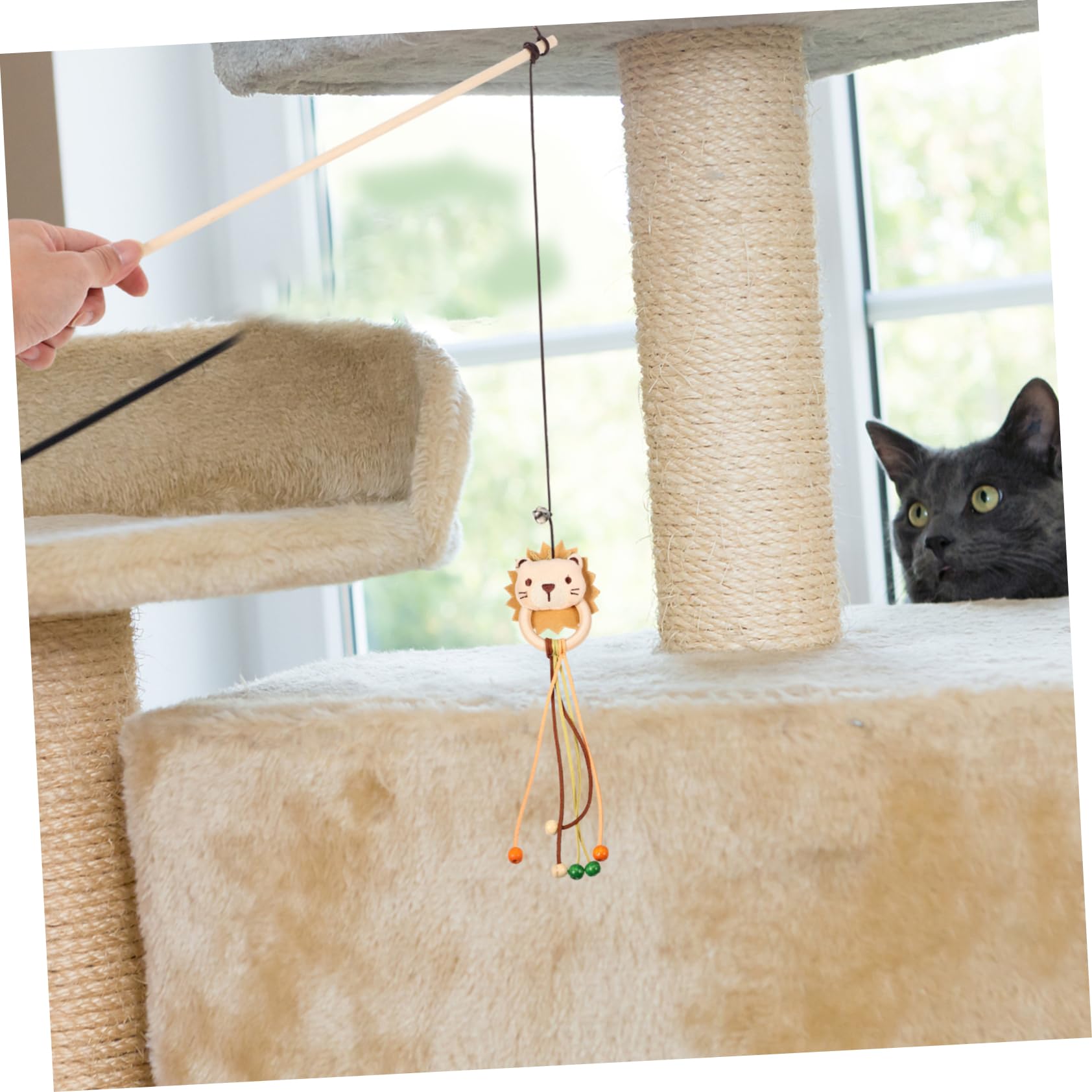VANZACK 10 Pièces Balle Jouet pour Chat Jouets Bébé Poussin Jouets De Poulet pour Poussins Jouets De Jouet Serpent Chat Chat Teaser Stick Pôle Animaux Peluche
