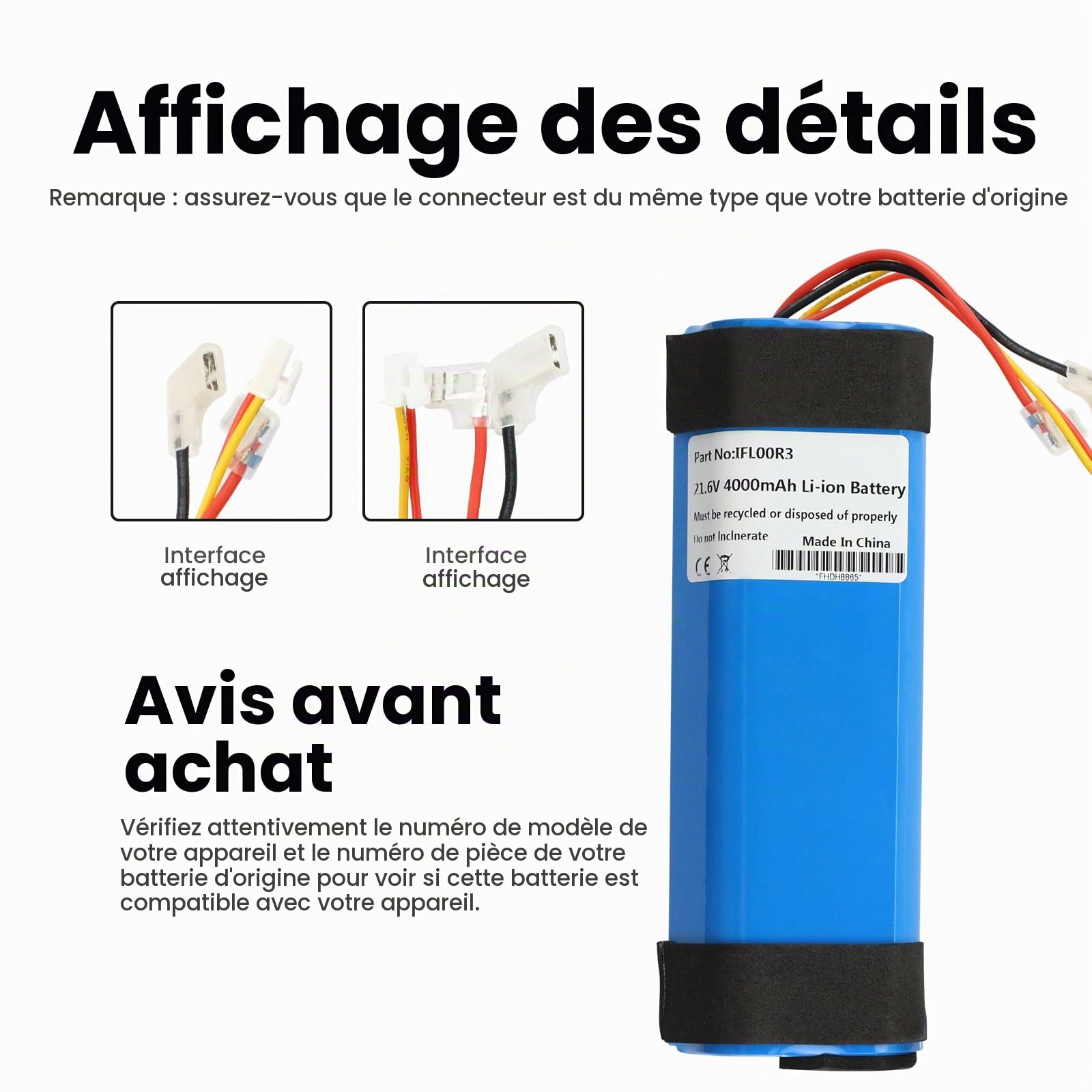 ANTIEE Batterie pour Tineco iFloor 3, Floor One S3, Floor One S3 Breeze