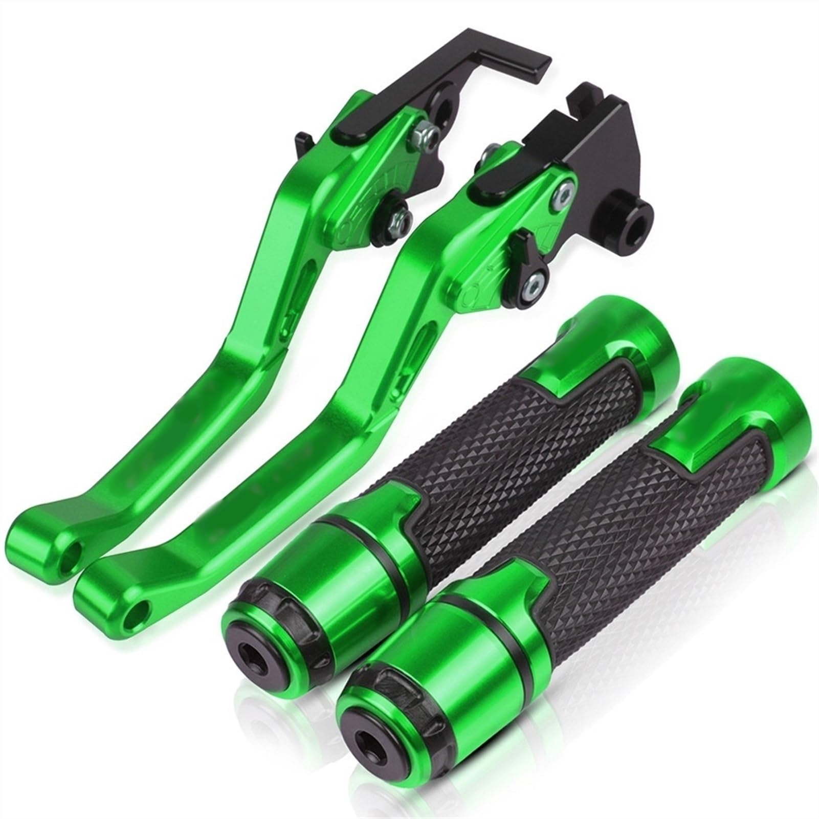 Pioyerg Green Compatible For Honda Cb1 Cb400f Cb400 F 1989 1990 1991 Motorcycle Short Brake Clutch Levers Handle Grips Handlebar Ends Accessories Cnc With (Green)