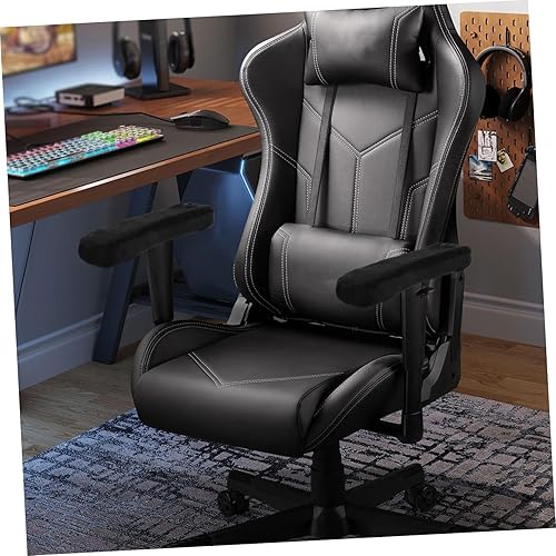 Miniatura 4 de Lurrose 2 uds. Cojín para reposabrazos de asiento, bolsas de basura para silla de oficina, cojín para silla de computadora, silla de laboratorio