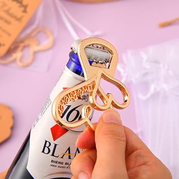50 Packs Love Forever Bottle Openers for Wedding Favors to Guests,Bridal Shower Party Gifts, Souvenirs or Decorations with Gift Package (Love heart)