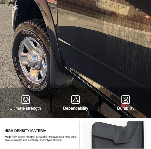 Miniatura 6 de Kiwi Master Aletas de barro compatibles con Dodge Ram 150025003500 2009-18, Ram 1500 Classic 2019-2024 Heavy Duty protectores de barro delanteros y