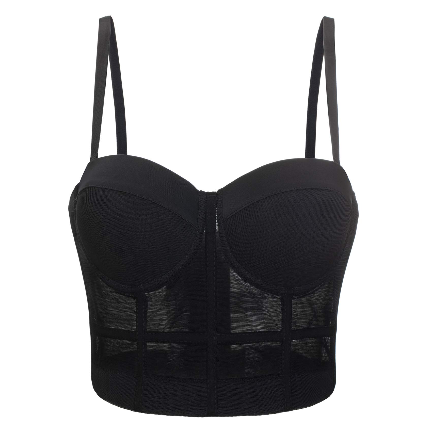 WoborenWomen's Corset Bustier Crop Top Wedding Party Rhinestone Diamond Push up Bra Slim Vest