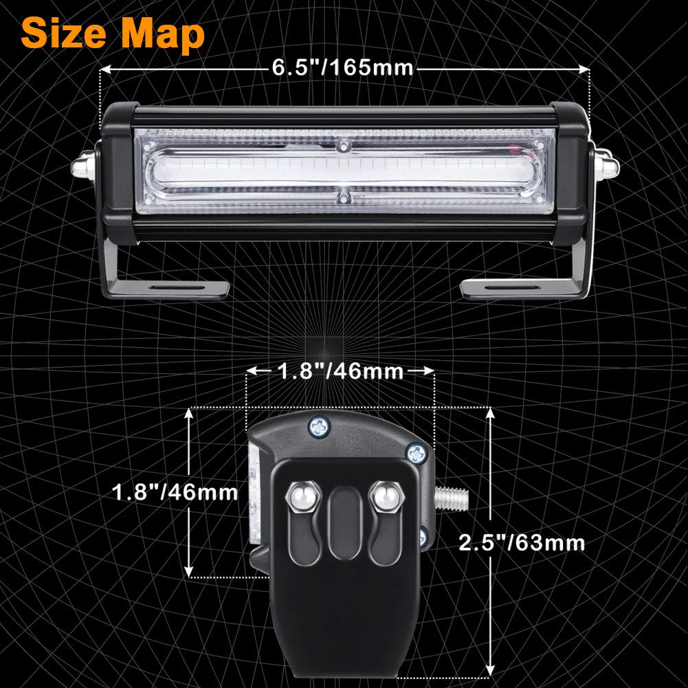 ATHAIHAN 2 in 1 Waterproof COB LED Red Blue Emergency Strobe Lights