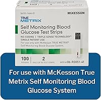 Vista 6 de McKesson True METRIX Tiras de prueba de glucosa en sangre para diabetes [100 tiras] Sistema de autocontrol