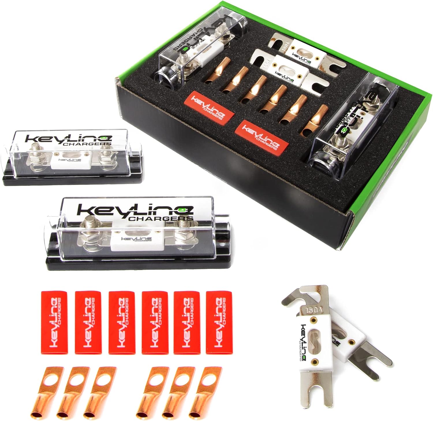 Buy Keyline Chargers ANL 12V Inline Fuse Holder Block Complete Kit with