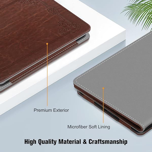 Fintie for Kindle 第11世代 ケース 2024/2022年発売 Newモデル 6インチ用ケース 保護カバー 軽量 薄型 オートスリープ機能付き PU合成レザー(レトロブラウン) - 4