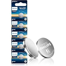 PHILIPS CR1632 3V Lithium Coin Cell Battery 5 Pack, Long Lasting Power, Child Safety Packaging, for Car Key Battery, Fitness Trackers, Sensors, Monitors, Optics
