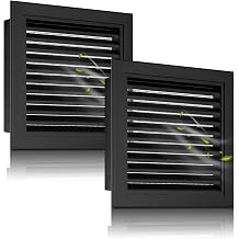 2-Pack 14"x14" Shed Vents with Screen Aluminum Gable Vents for Houses, Attics, and Garages Vent Opening 12"x12", Smooth Air Circulation