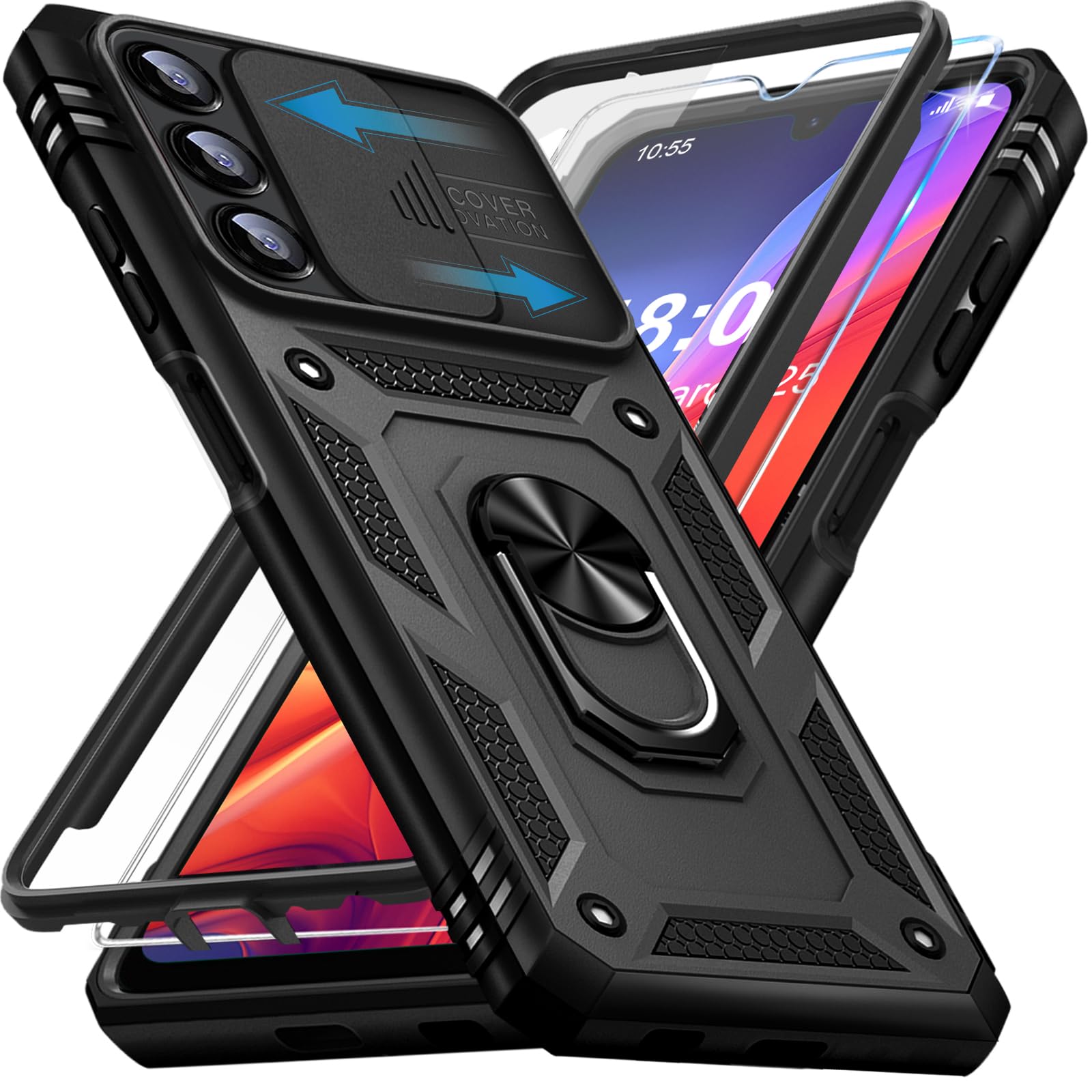 Giyer für Samsung Galaxy A51/A52/A53/A54/A55/A56/A57/A13/A17/A33/A34/A35/A36/A37 Hülle mit Schutzfolie