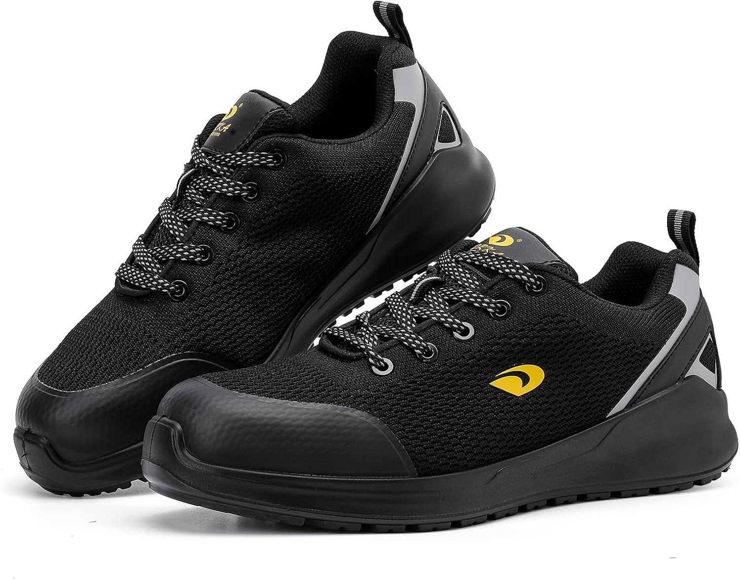 DRKA Steel Toe Shoes for Men, Breathable Lightweight Work Sneakers Safety Shoes for Men with Anti-Static