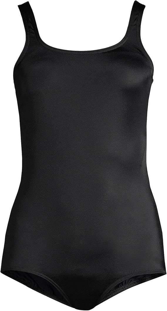 Lands' End Women's Plus Size DD-Cup Chlorine Resistant Scoop Neck Soft Cup Tugless Sporty One Piece Swimsuit