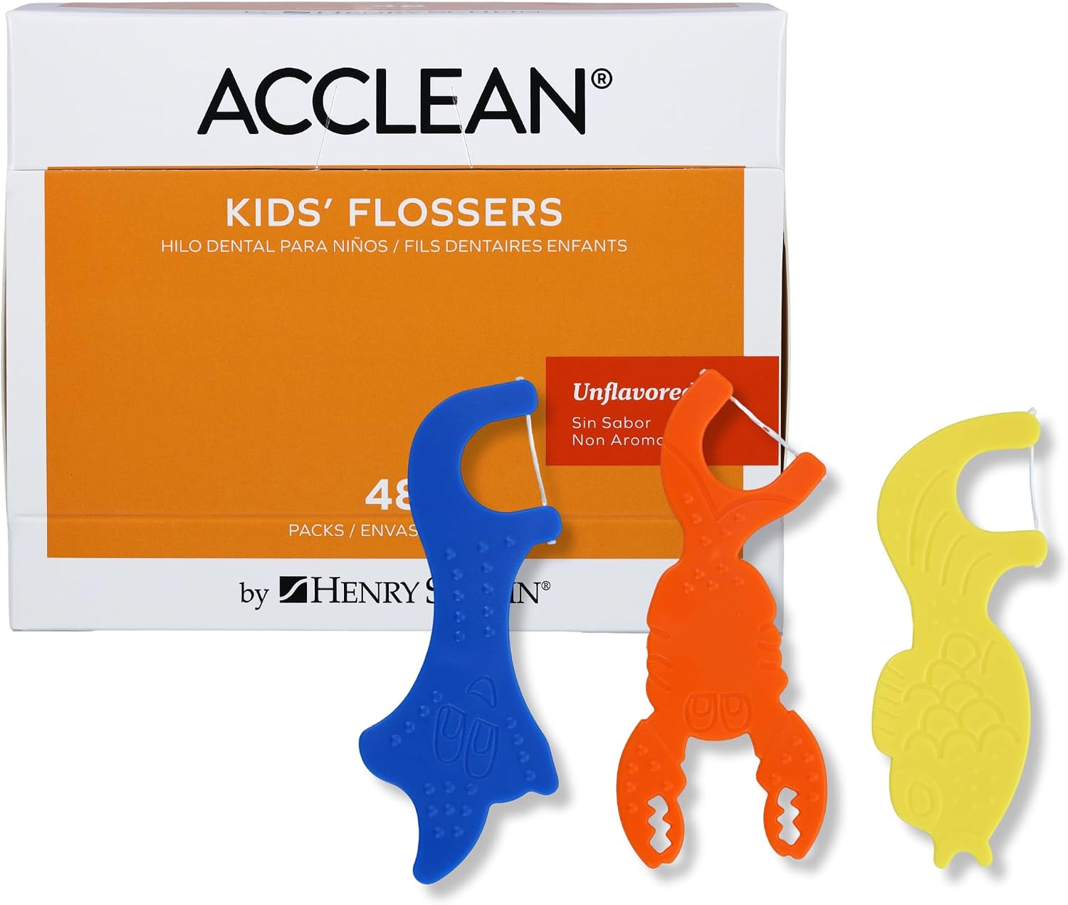 Acclean Orthopick Flosser Dispenser – 3 Flossers per Pack, 30 Packs per Box (90 Counts) – Orthodontic Dental Flossers for Braces and Appliances