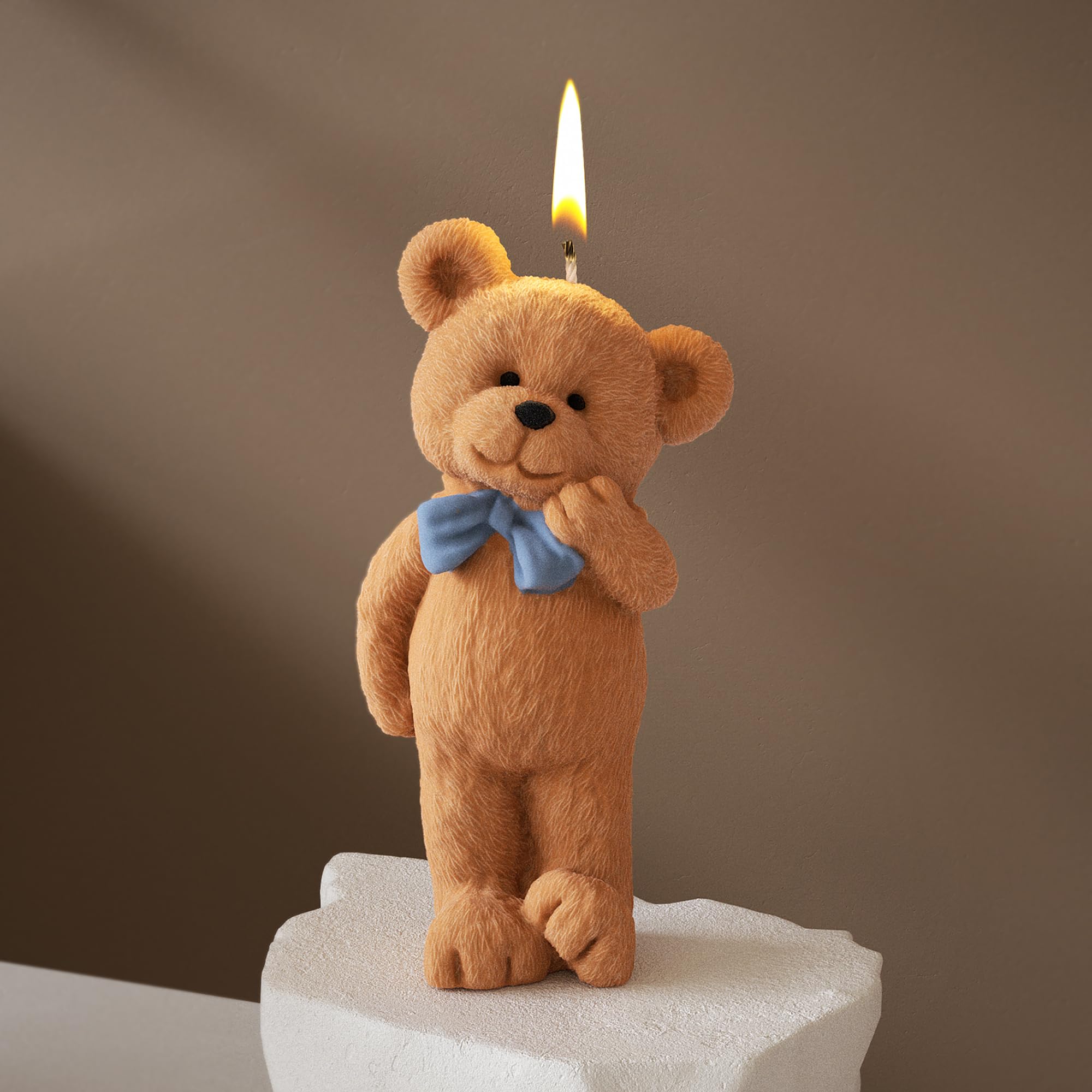 Animal Resin Mold Bear Silicone Wave Spiral Candle Mold - Silicone Resin Casting Molds for Candle & Resin & Soap Craft Supplies