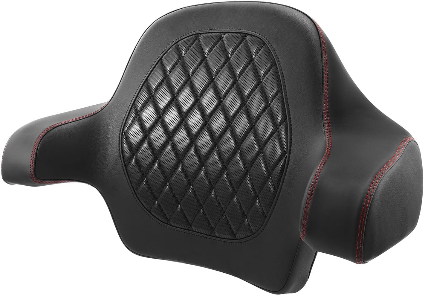 TCMT Rear Passenger Backrest Pad Black Fits for 2014-2023 Harley Touring & Tri Glide Models with King Trunk Luggage