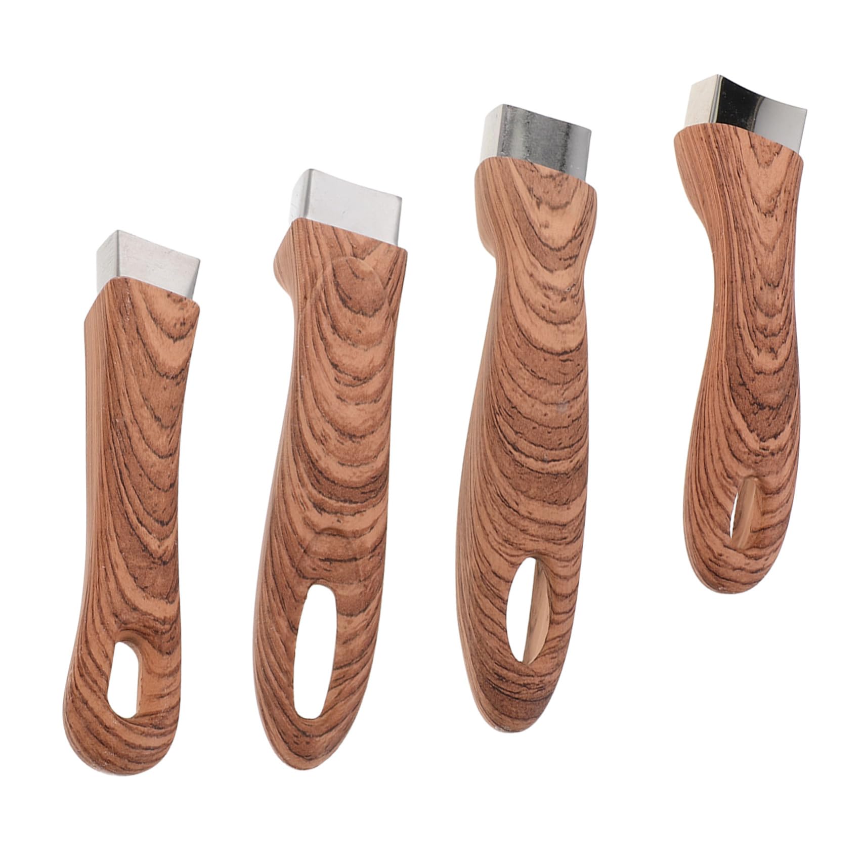 Poignée de casserole amovible en bois anti-brûlure, lot de 4 manches de rechange universels
