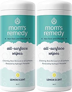 MOMREMEDY Hydrogen Peroxide Cleaning Wipes | All Purpose Cleaner and Stain Remover | Multipurpose for Home, Kitchen, Bathroom, All Surfaces | Non-Toxic