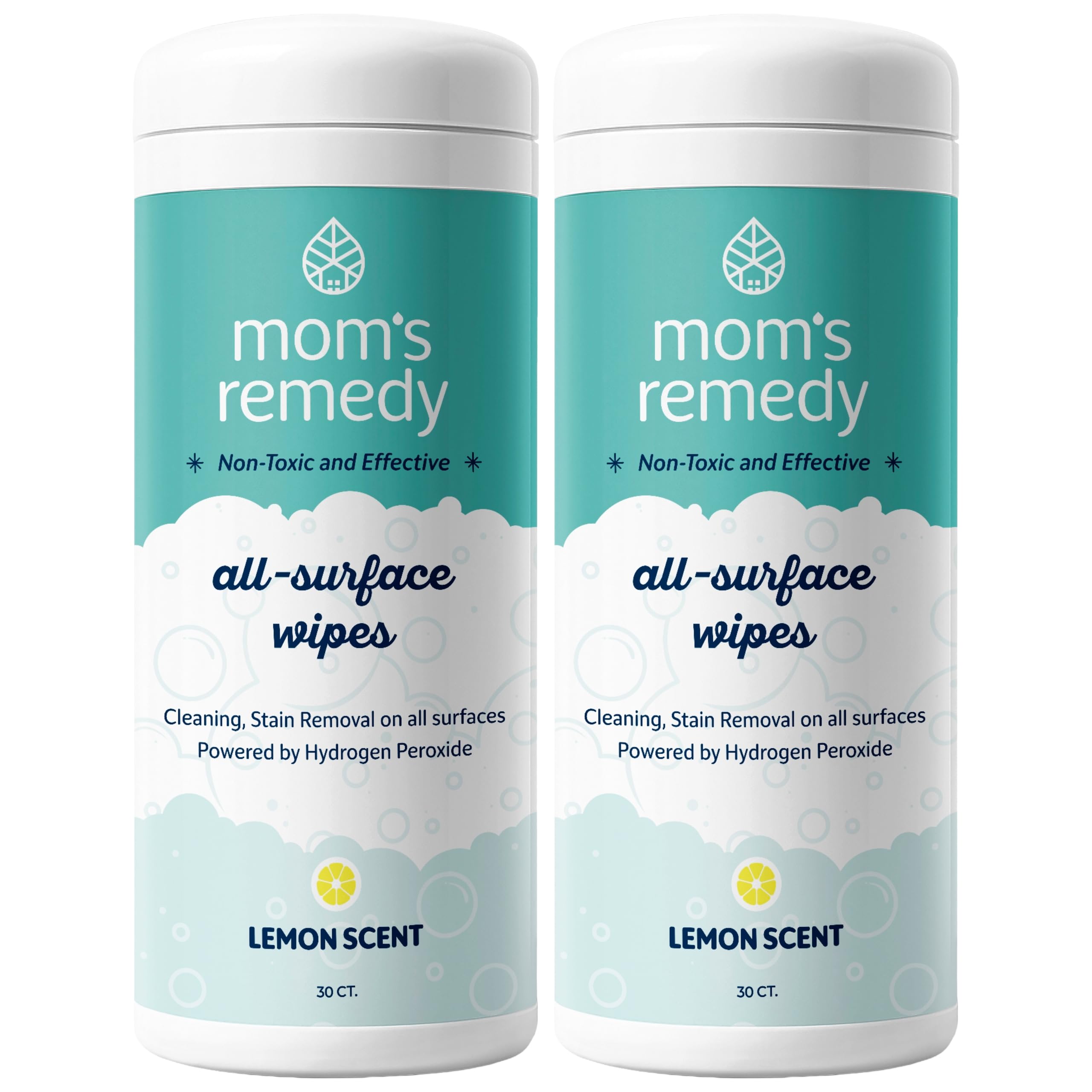 Hydrogen Peroxide Cleaning Wipes | All Purpose Cleaner and Stain Remover | Multipurpose for Home, Kitchen, Bathroom, All Surfaces | Non-Toxic | 2 Pack (60CT)