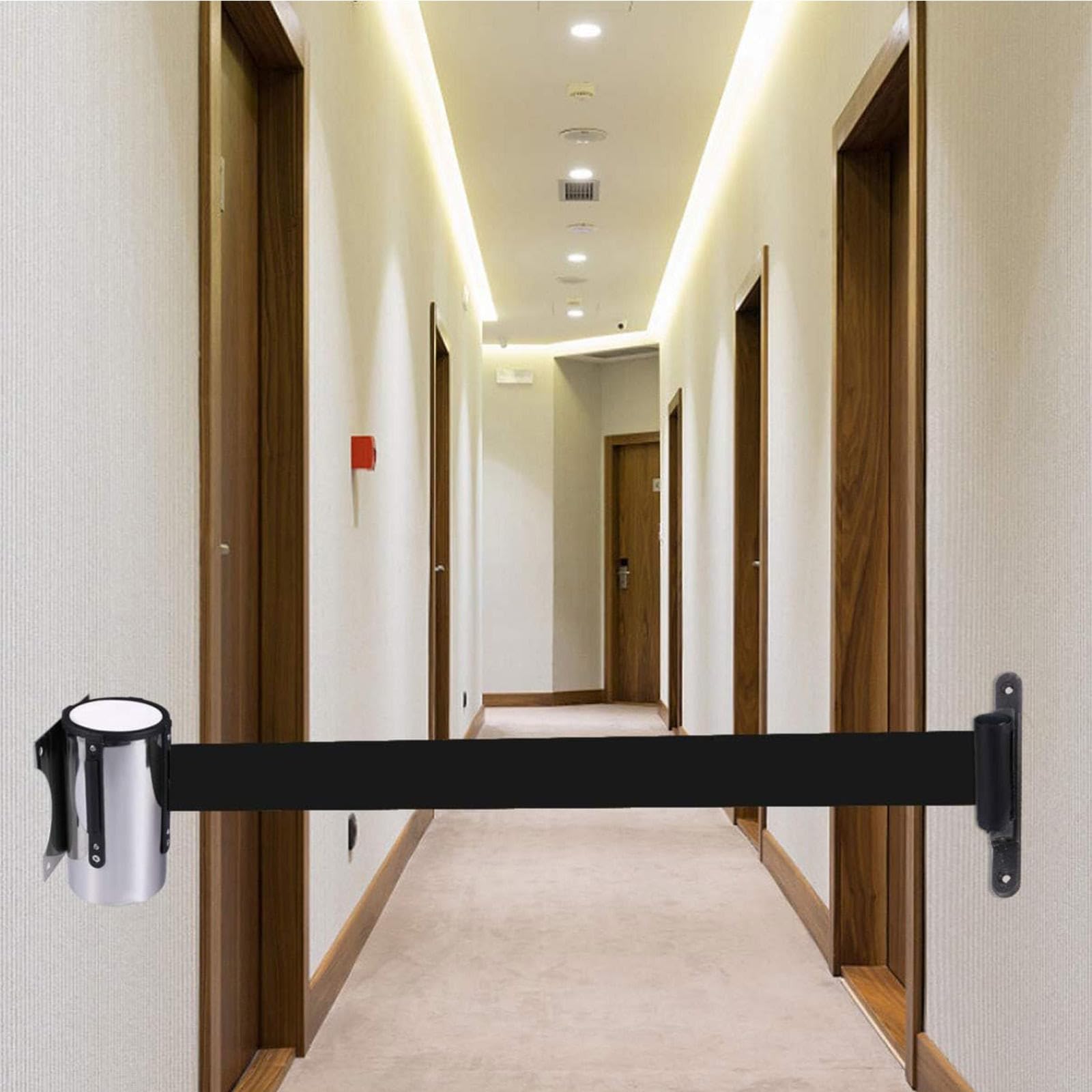 Magnetyczny pasek bariery Zwijany pas barierowy do montażu na ścianie kontroli tłumu dla firmy hotelarskiej lotnisku 2M 5M(5M)