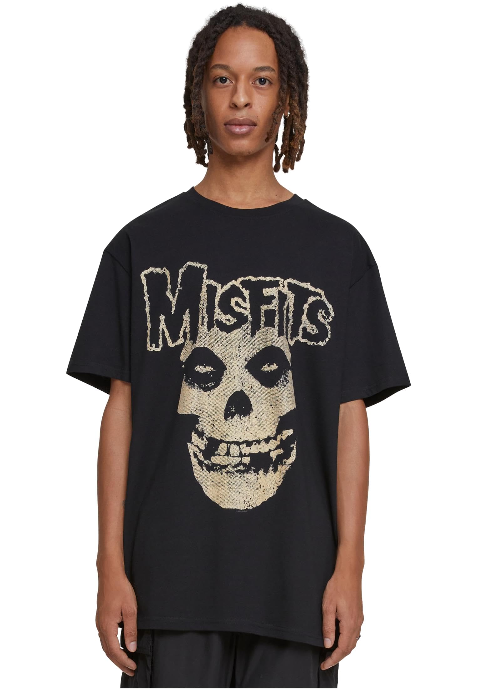 MT Upscale Men's Upscale X Misfits Oversize Tee T-Shirt, Black, S