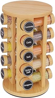 12 Kitchen Wall Decorating Ideas for Simple Stylish Improvements 129 New England Stories Revolving Spice Rack Set with 20 Spice Jars, Kitchen...