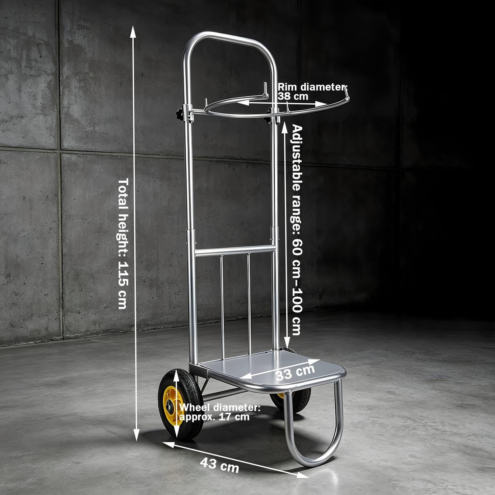Zfmnoyev Soporte Móvil para Sacos De Grano con Altura Ajustable
