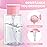 Push Down Pump Dispenser Bottles: Refillable Liquid Containers for Alcohol, Nail Polish Makeup Remover, Salon, Hospital, Travel Use, Pink+Clear