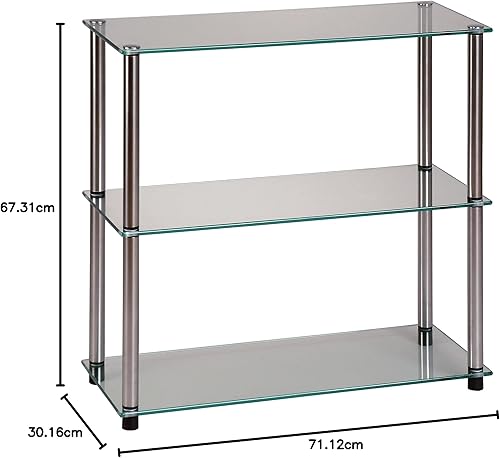 Miniatura 6 de Convenience Concepts Designs2Go Classic - Estantería de vidrio de 3 estantes vidrio