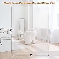 Vista 2 de KMAT Alfombrilla para Silla de Oficina, Alfombrillas de Suelo de Madera Dura y Azulejo de Fácil Deslizamiento, Alfombrilla Transparente para Silla