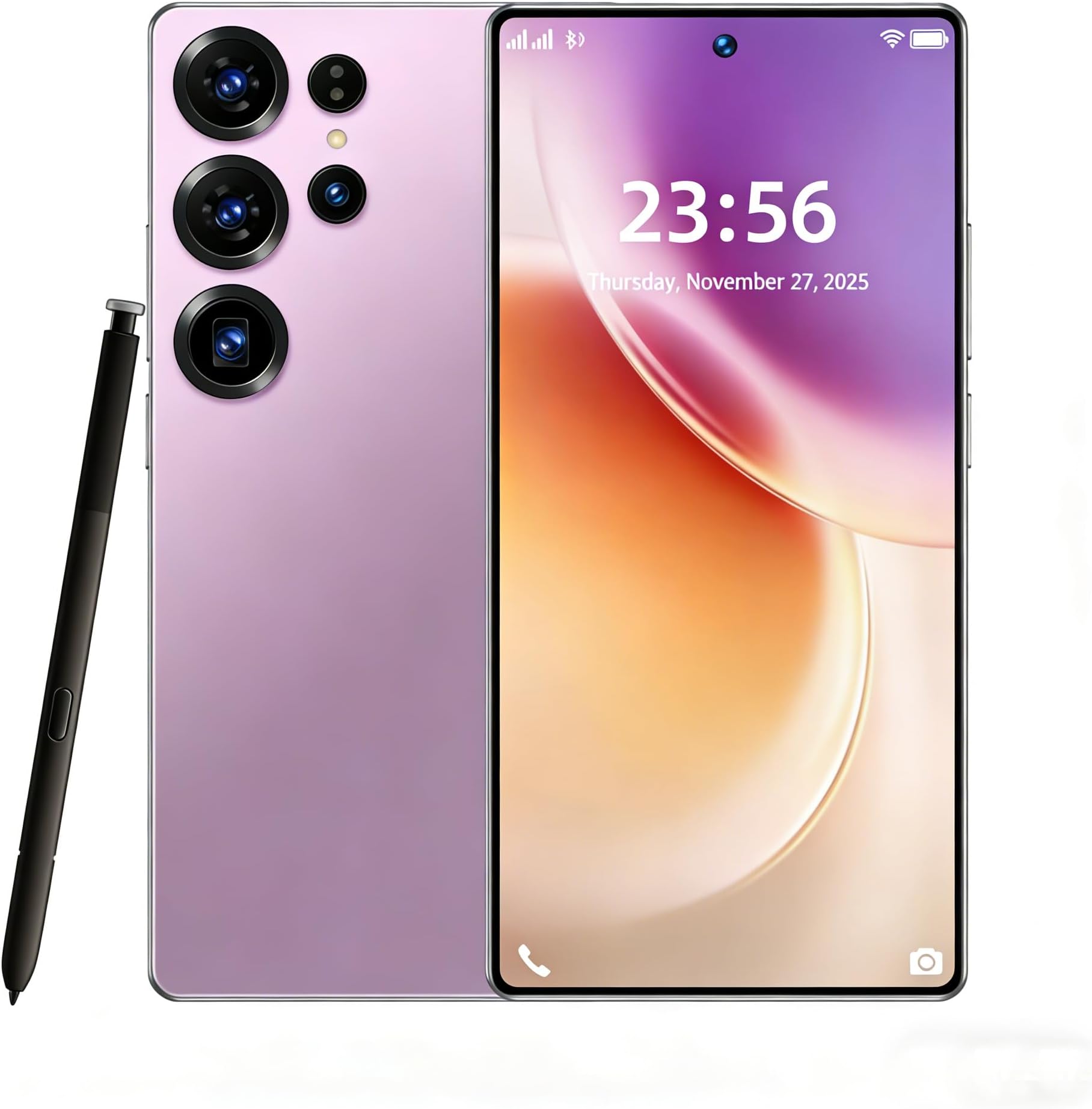 - S25U Mobile Phone, Android 16 Unlock Phone with Built-in Pen, 6.9"+120Hz HD Display Smartphone, 16+512GB 7000mAh Long Battery Life, 108MP Camera 5G/GPS/Face Unlock -Pink