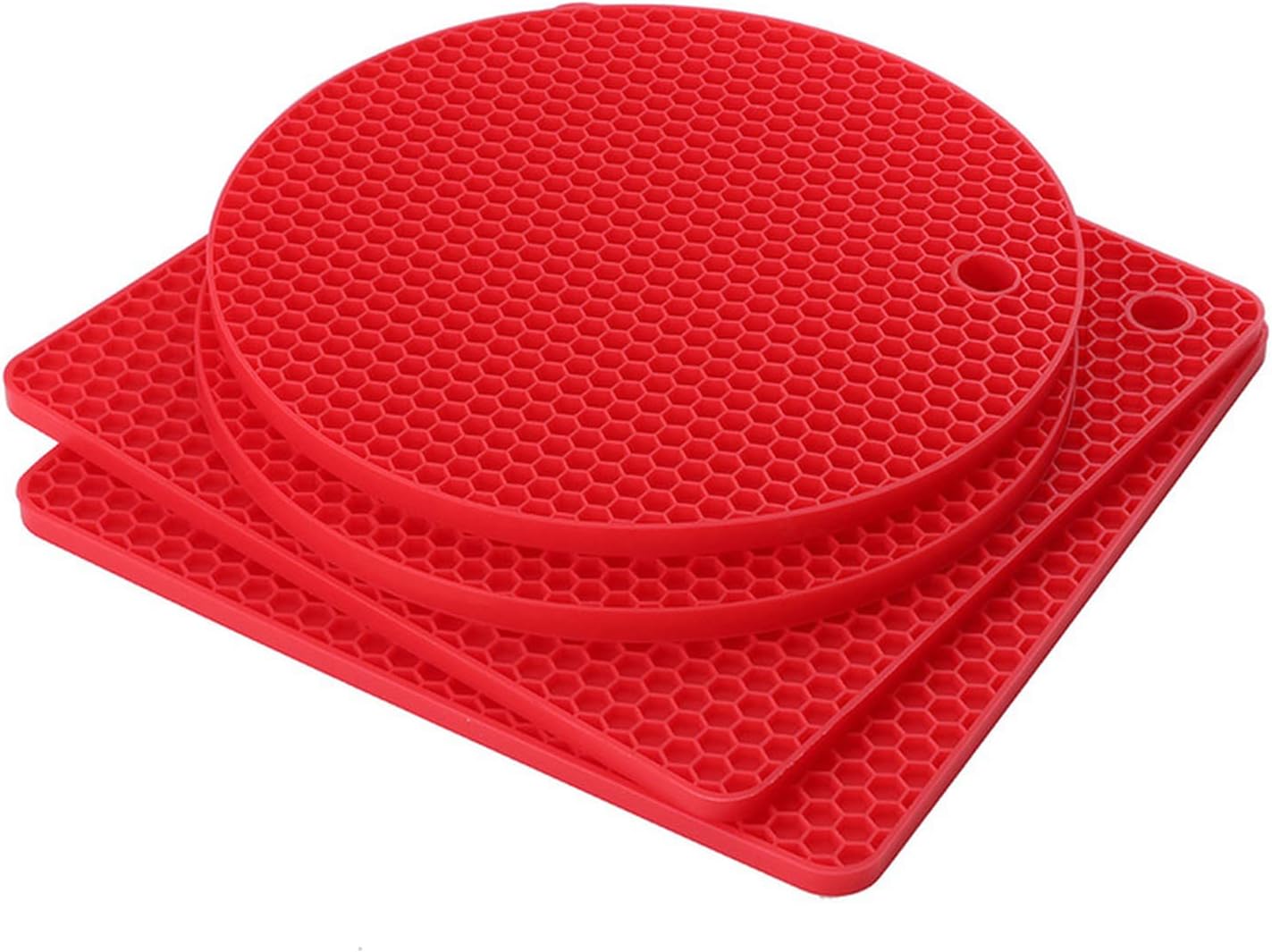 Heat proof pad set, silica gel heat insulation meal pad, kitchen pot heat proof pad, kitchen plate pad, casserole pad, oven heat insulation pad