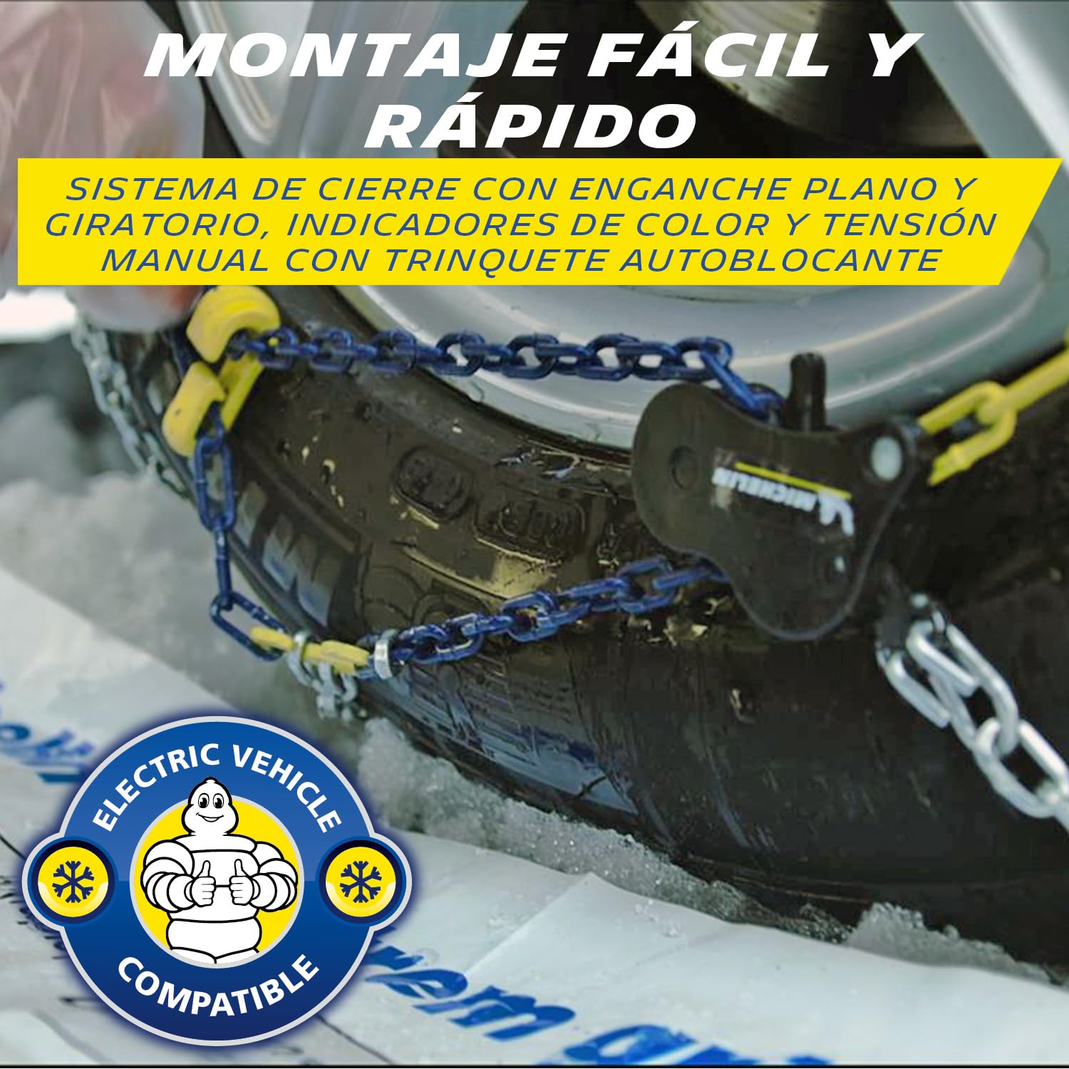 MICHELIN 008428 EXTREM GRIP Cadenas de nieve metálicas manuales, N°80