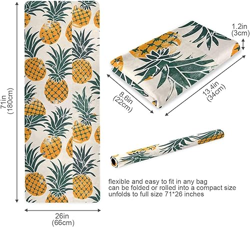 Miniatura 6 de Pineapples Yoga Mat Non Slip Thick Kids Eco Friendly Rubber Workout Foldable Yoga Mat Women Exercise