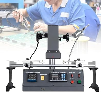 Infrared BGA Rework Workstation,1250W Welding Soldering Station,LED Digital Display Reflow Station Welder Welding Equipment with Temperature Control,for Server Computer Board