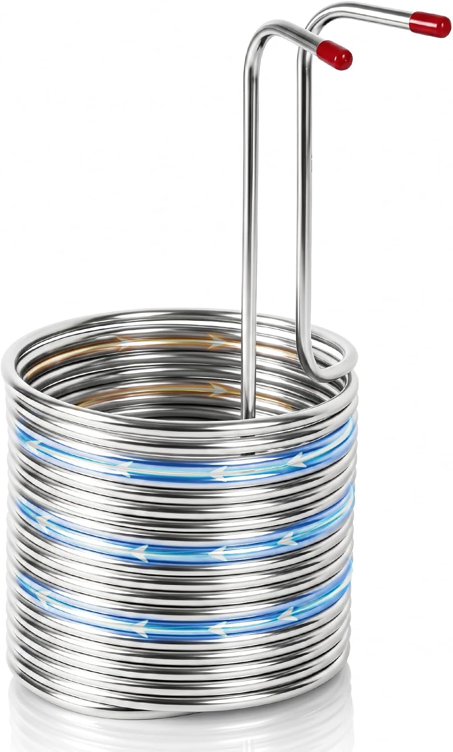 Wort Chiller 3/8" x 50FT, Food Grade Immersion Chiller Coil, Stainless Steel Ice Bath Water Chiller Beer Chiller Water Cooler Tubing Coil for Beer Brewing