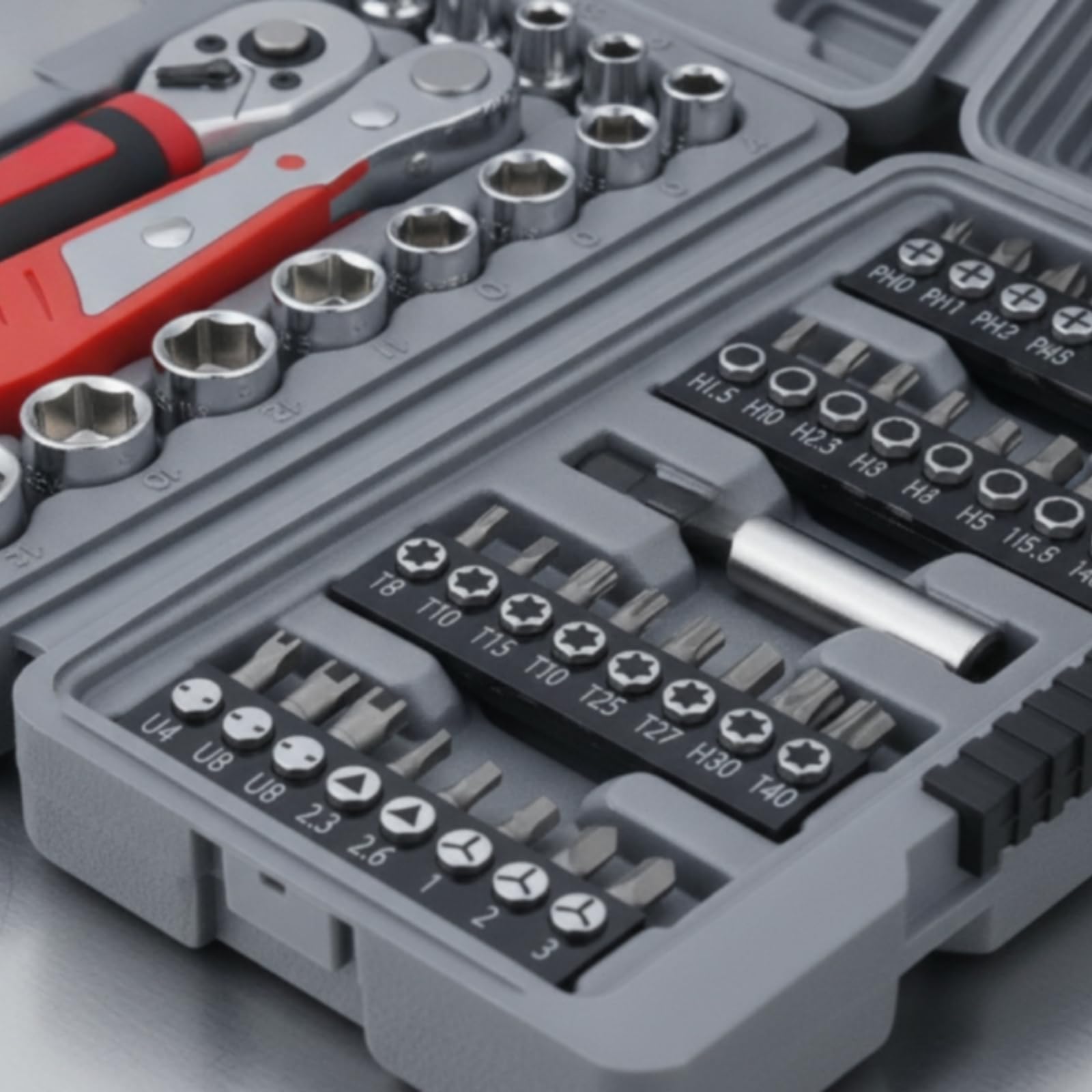 48 Pezzi Kit Cacciavite e Bussole da 1/4